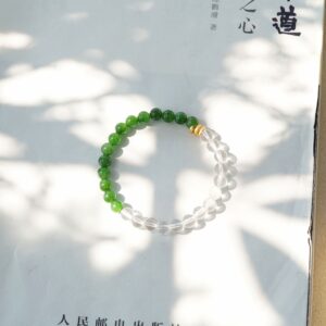 white crystal and jade bracelet - Image 10