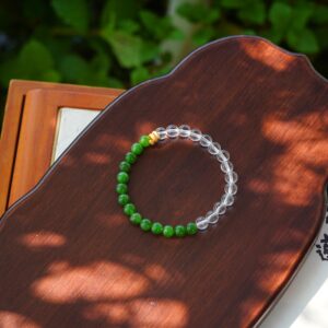 white crystal and jade bracelet - Image 11