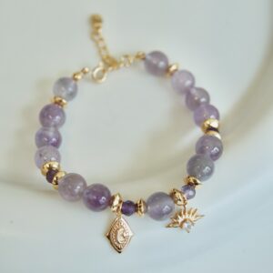 Lavender amethyst bracelet - Image 2
