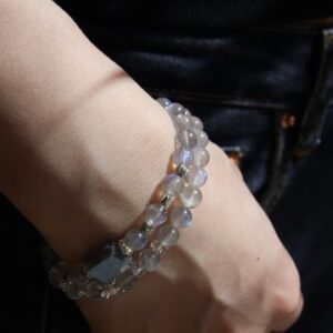 Natural Grey Moonstone Bracelet - Image 3