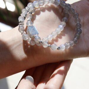 Natural Grey Moonstone Bracelet - Image 5