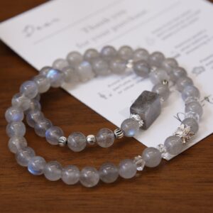 Natural Grey Moonstone Bracelet - Image 14