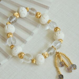 Moonlight Reindeer White Crystal Bracelet - Image 1