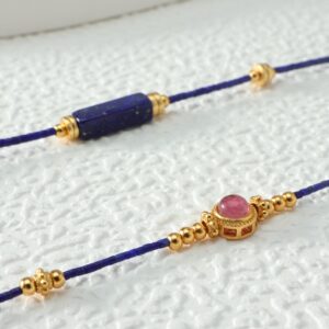 Imported Afghan lapis lazuli rice bead pure silver bracelet - Image 23