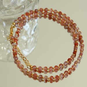Natural Persimmon Red Necklace - Image 2