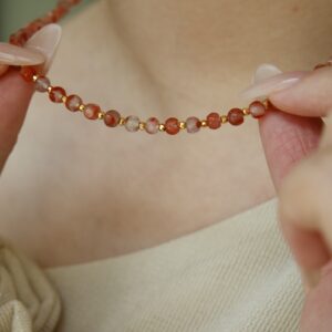 Natural Persimmon Red Necklace - Image 1