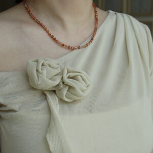 Natural Persimmon Red Necklace - Image 9