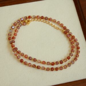 Natural Persimmon Red Necklace - Image 5