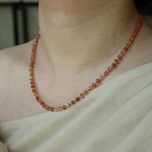 Natural Persimmon Red Necklace - Image 7