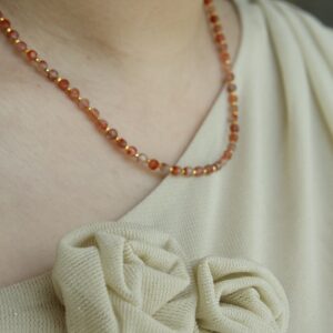 Natural Persimmon Red Necklace - Image 10