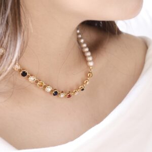Colored zircon necklace - Image 1