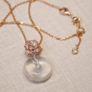 Natural water pearl peace pendant necklace - Image 8
