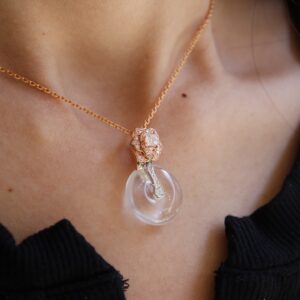 Natural water pearl peace pendant necklace - Image 1