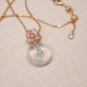 Natural water pearl peace pendant necklace - Image 10
