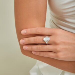 Silver Bead Ring - Image 1